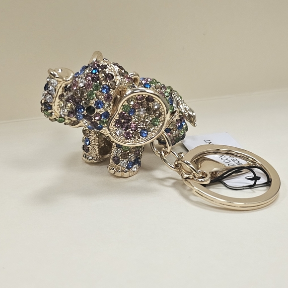 Natasha Couture Accessories - Natasha Rhinestone Embellished Elephant Charm/Keyring NWT